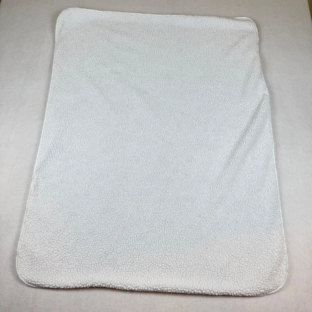 Dinosaur Print Reversible Sherpa Fleece Baby Blanket Blue Green White